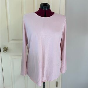 J. Jill Pure Jill Pima Stretch Cotton Shirttail Tee Size XL | Pink
